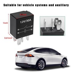 4-Pack 4 Pin 12V 30A Heavy Duty Stable Relay Replacement for Motor Automotive, M