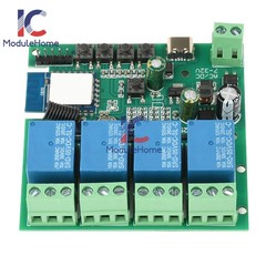 DC/AC7~32V 433MHz 4Channel Tuya Wireless RF Relay Remote Control Switch Receiver