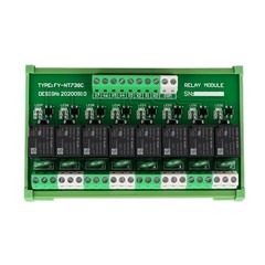 Relay Board 8 Channel 1 SPDT DIN Rail Mount 24V DC/AC Interface Board Module