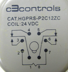 🙌 C3CONTROLS HGPRS-P2C12ZC 12 AMP RELAY 24 VDC W/ MAGNECRAFT SOCKET 70-750DL8-1