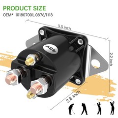 Golf Cart 48V Electric Solenoid Replacement for Club Car DS 19951997 4 Terminal