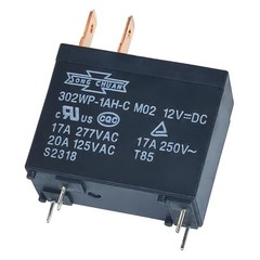 302WP-1AH-C M02 12VDC 20A 4Pins Water Heater Microwave Relay