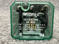 Midtex 157-23C2P6 24VDC Relay 10A 240VAC 11-Pin Used