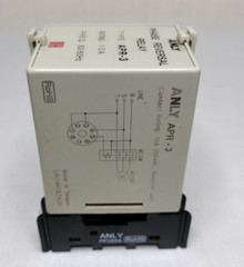 Anly APR-3 APR3 Phase Reversal Relay 10A 250VAC with Socket Base Made in Taiwan