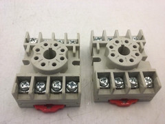 EATON D3PA2 RELAY SOCKET 10/15A 300/600V AC DIN RAIL MOUNT SERIES A2 (LOT OF 2)