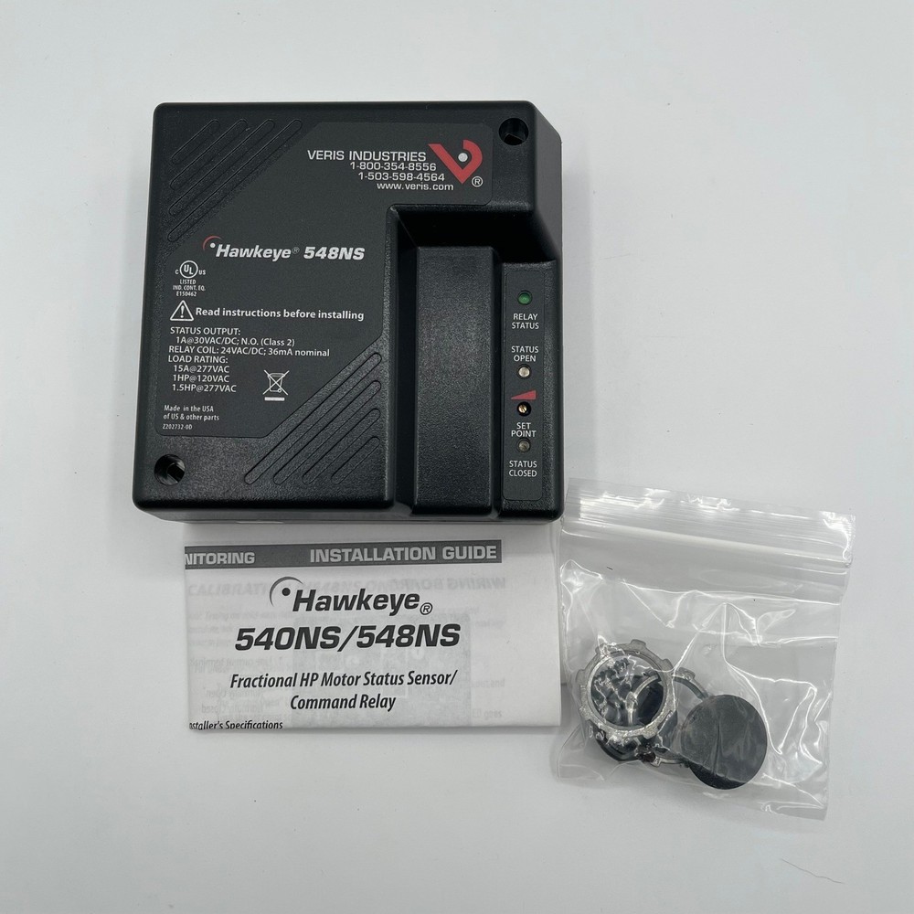 Veris Industries Hawkeye 548NS Motor Status Sensor Command Relay H548NS Black