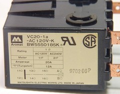NEW – NAIS AROMAT VC20-1A-AC120V-K Power Relay Contactor: 120VAC 20A