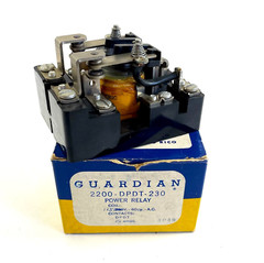 Vintage Guardian Electric Power Relay 2200 DPDT 230 Single Phase 25 Amp