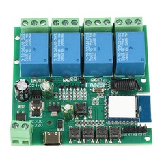 DC/AC7~32V 16A 433MHz 4 Channel Wireless RF Relay Remote Control Switch Receiver