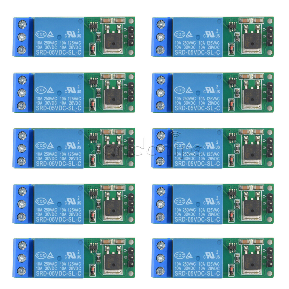 10PCS 6-24V FlipFlop Latch Relay Bistable Self-Locking Low Pulse Trigger Module