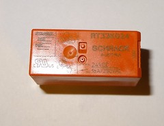 1 pc Relay, 24V coil, 16A contact, SPST by TYCO/SCHRACK . P/N RT33K024