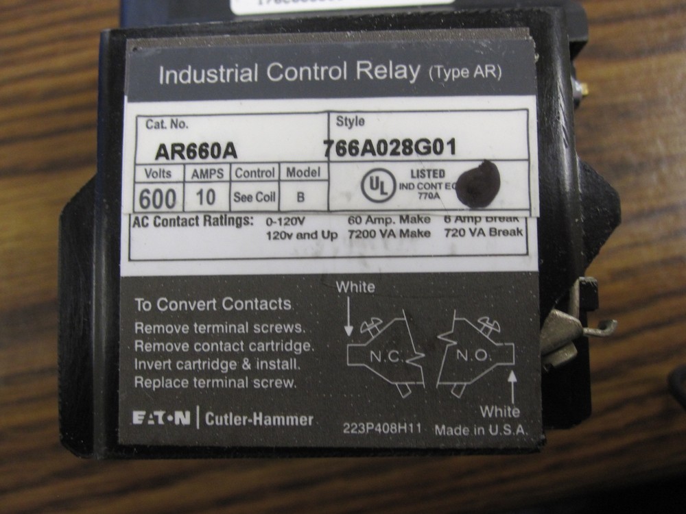 Eaton Cutler Hammer AR660A Industrial Control Relay New