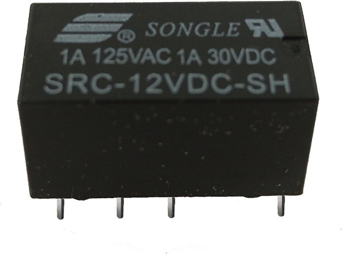 12V DC Relay DPDT PCB 8 Pin Non Latching Non Polarized Low Sig Size: 12V Relay