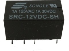 12V DC Relay DPDT PCB 8 Pin Non Latching Non Polarized Low Sig Size: 12V Relay