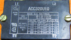 🤓 NEW ARROW HART 40A 600V 3PH 7.5HP AC RELAY ACC320U10