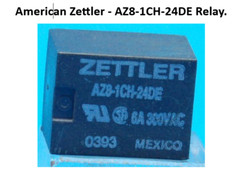 Lot of 4 – American Zettler – AZ8-1CH-24DE – Relay, 24V DC. Contacts: SPDT-6Amp.