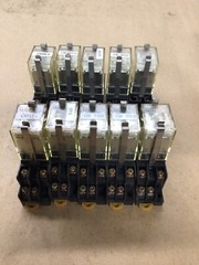 Omron MY2N-D2 Relay 24VDC With Socket Base *Lot of 10* #4023I148