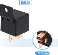 X AUTOHAUX 2 Pcs Car Relay with Socket Harness 5 Pin 12V 80Amp Model JD2912 80A