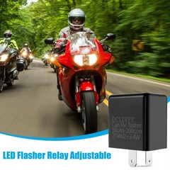 2Pin Motorcycle Speed Adjustable LED Indicator Turn Signal Hyper Flasher Relay