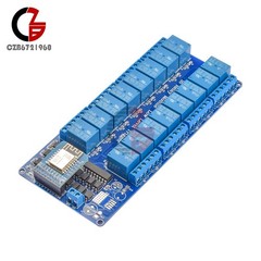16-Channel 5V 12V WiFi Relay Module with On-Board ESP8266 WiFi Module PCB Relay