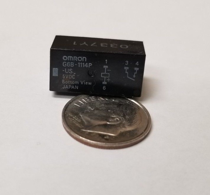 10 PIECE OMRON G6B-114P-US, 5 vdc coil, 5amp relay, (C, NO)USA Stock (RE4)