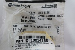 Allen Bradley 8-590 Electromechanical Relay 120/240v-ac