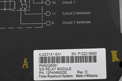 EMERSON KJ2231X1-EA1 SIS RELAY MODULE P/N: 12P4049X032