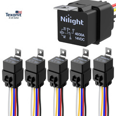 5 Pack Waterproof Relay and Harness 40/30 AMP Heavy Duty 12 AWG Tinned Copper Wi