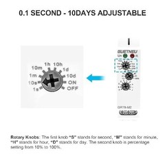12V Relay Timer Delay Off Trigger 10 Function Choices 35mm DIN Rail Mount XS SJ