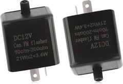 2PCS 12V LED Flasher Relay 2 Pin,Adjustable Turn Signal Relay for Repairing Moto