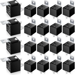 20 Packs 12V 30/40 Amp 5 Pin Relays Switch Electrical SPDT Auto Power Relay for
