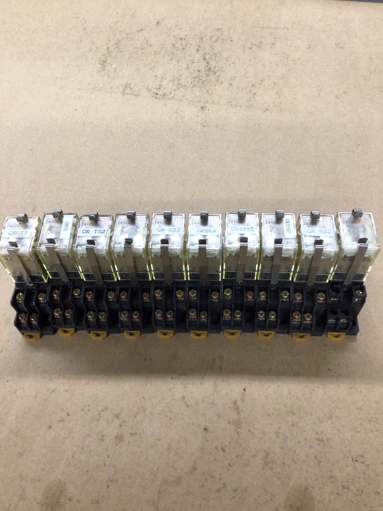 Omron MY2N-D2 Relay 24VDC With Socket Base *Lot of 10* #4023I148
