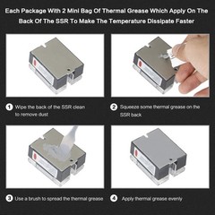 40A DC to AC Solid State Relay SSR-40DA 3-32VDC to 24-480VAC AC Converter 40A