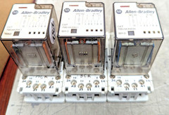 3 EACH ALLEN BRADLEY 700-HA33Z24 RELAY WITH 700-HN101 SOCKET WORKING PULL [OF60