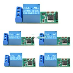 5 Pcs DC 6-24V Single Channel Self-locking Relay Module Pulse Trigger Module