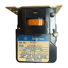 Westinghouse BF02F Control Relay, 300VAC, 10A, 0NO – 2NC, Style 275A863G01