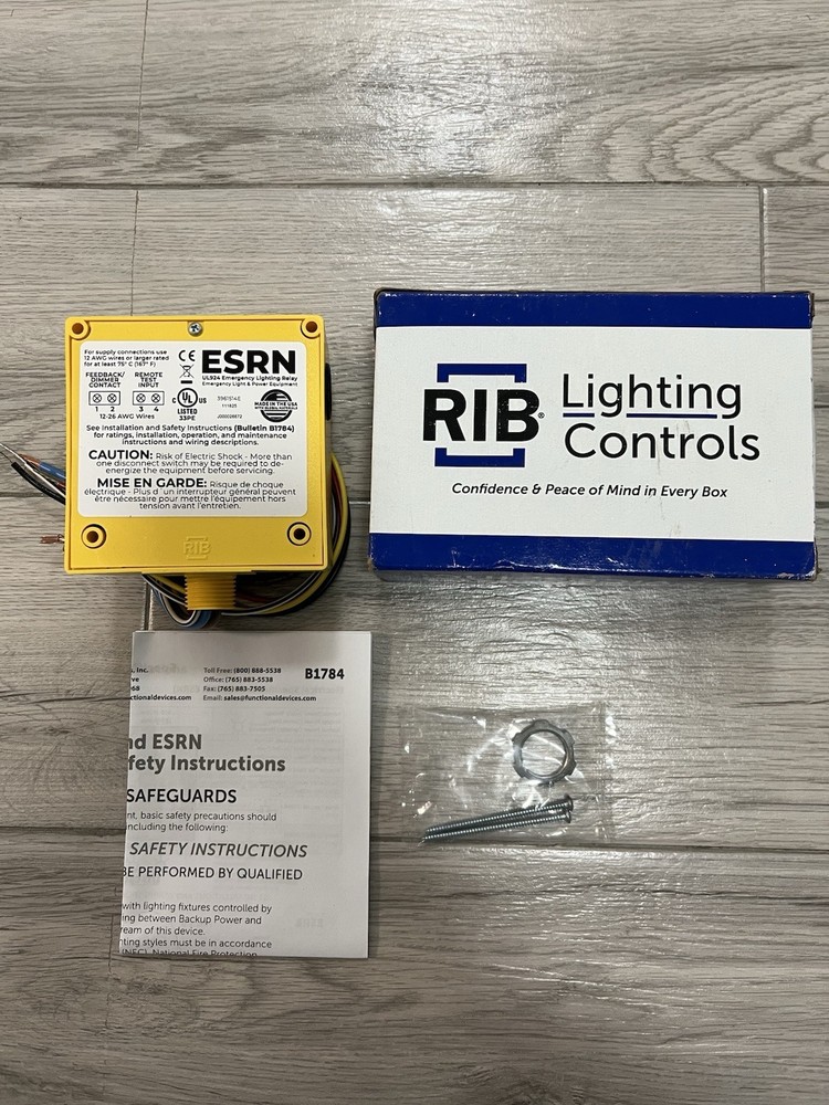 RIB- ESRN FUNCTIONAL DEVICES RIB UL924 EMERGENCY LIGHTING RELAY 120-277v