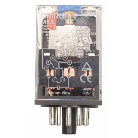 Omron Mks3pin5ac120 Plug-In, General Purpose Relay, Octal, 10 A, 11 Pins,