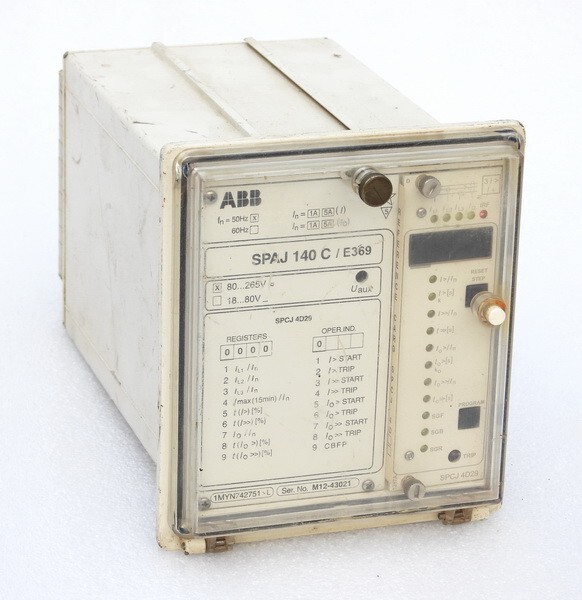 ABB SPAJ 140 C/E369 OVER CURRENT AND EARTH FAULT RELAY 1MYN742751-L