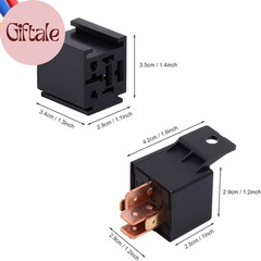 2 Packs Car Relay with Harness Truck Motor Heavy Duty 5-Pin 80A 12V Relay On/Off