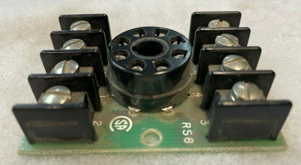 NOS Curtis Industries Relay Socket Assembly 8 Pin Octal + Terminal Blocks, RS8