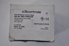 C3Controls 16A Miniature CRntrol Relay Device 300-C16N22ZD 110V DC 2 NO 2 NC