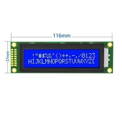 2002A Character LCD 20×02 Blue Screen with LED Backlight 11.6×3.7×1.2cm