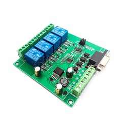 DC 7V-24V Modbus RTU 4Channel Relay Switch Module RS232/TTL UART Interface-
