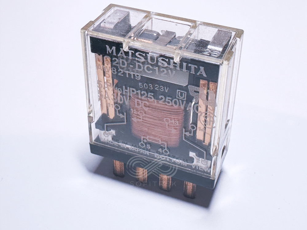 NC2D-DC12V AW82119 MATSUSHITA Plug-in Power Relay 12VDC 2 Form C 5A 250VAC 8-Pin