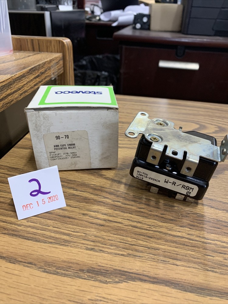 Steveco 90-70 Potential Relay Essex 128000 278-306V