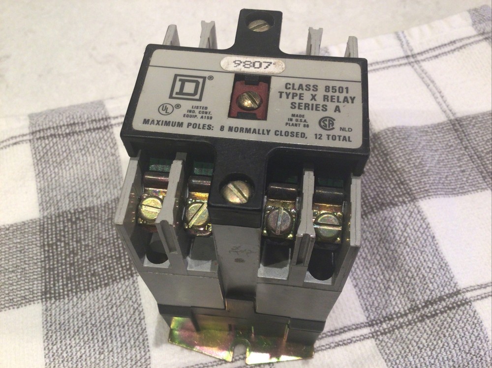 Used Square D Class 8501 Type X0 40 Relay Series A Form 9807