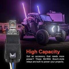 True MODS 1 Pack 5-Pin 12V Bosch Style Waterproof Relay Kit [Harness Socket] …
