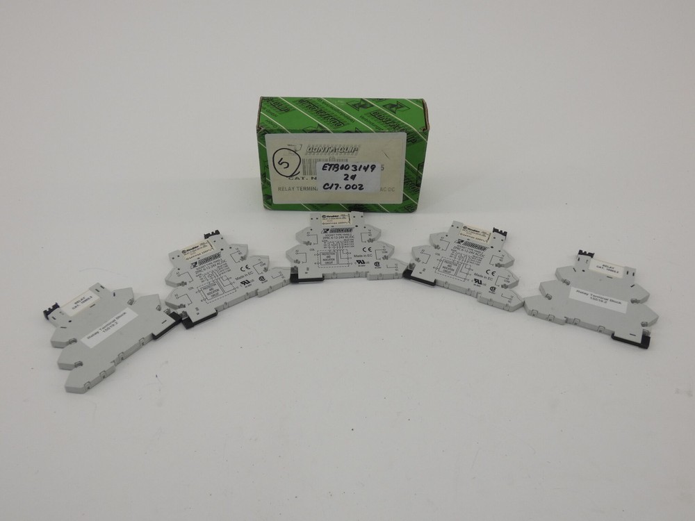 *Lot of 5* Conta-Clip ZPRC6-12-24V Socket Base W/ Finder 34.51.7.024.0010 Rel…