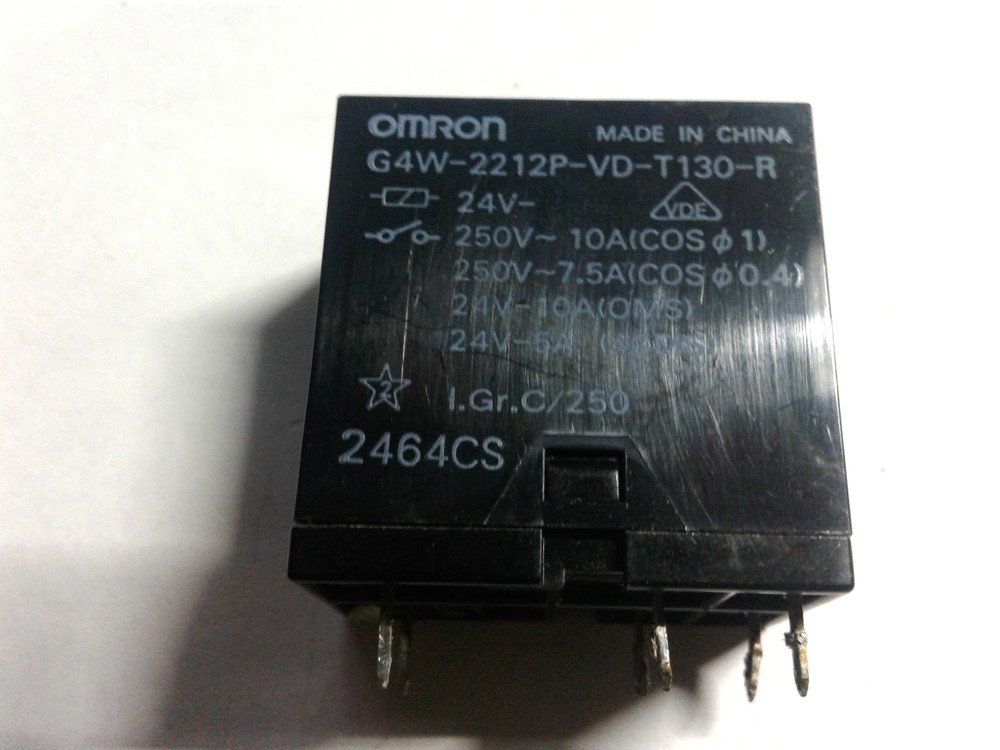 Omron 24VDC 15A 250VAC Power Relay (G4W-2212P-VD-T130-R)